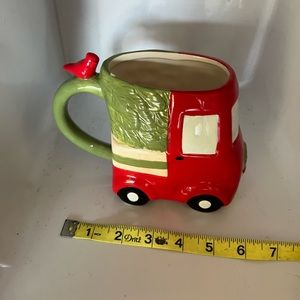 Holiday pick up coffee mug with cardinal